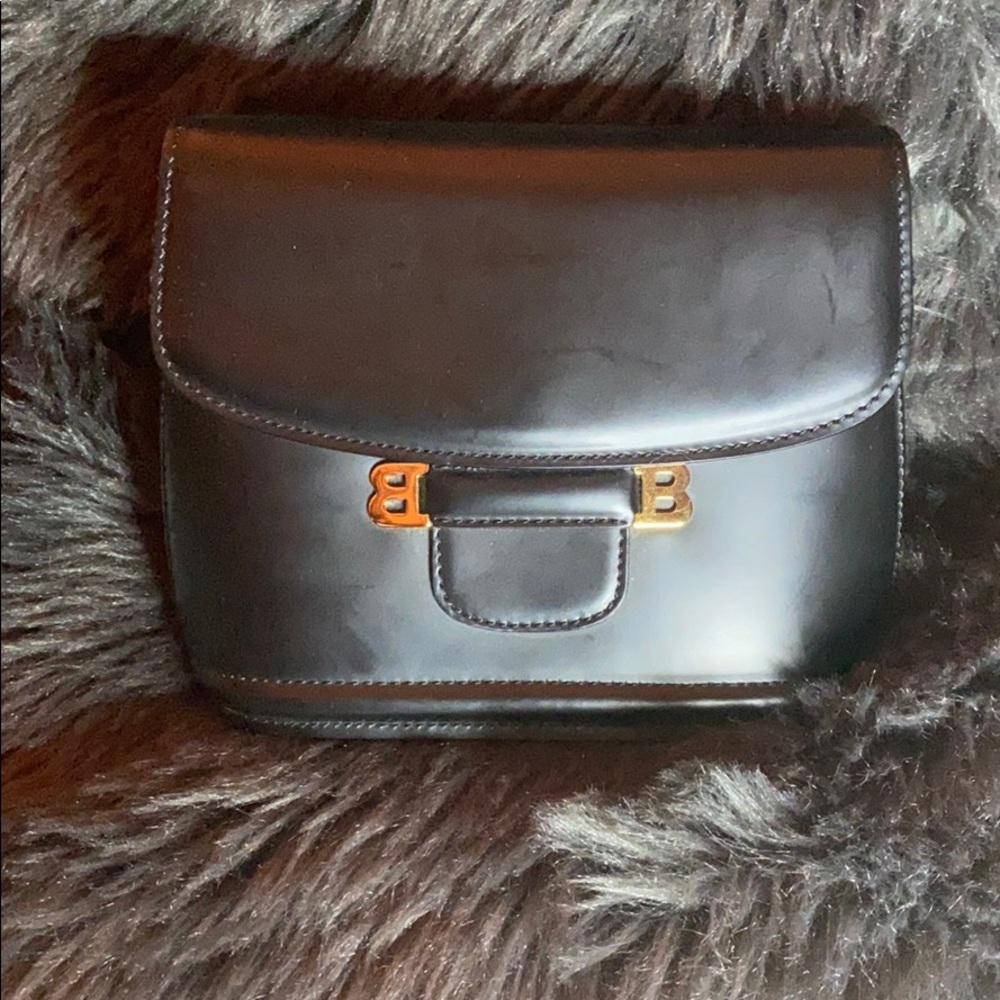 Bally black clutch